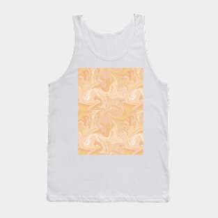 Pastel Orange Silk Marble - Digital Liquid Paint Tank Top